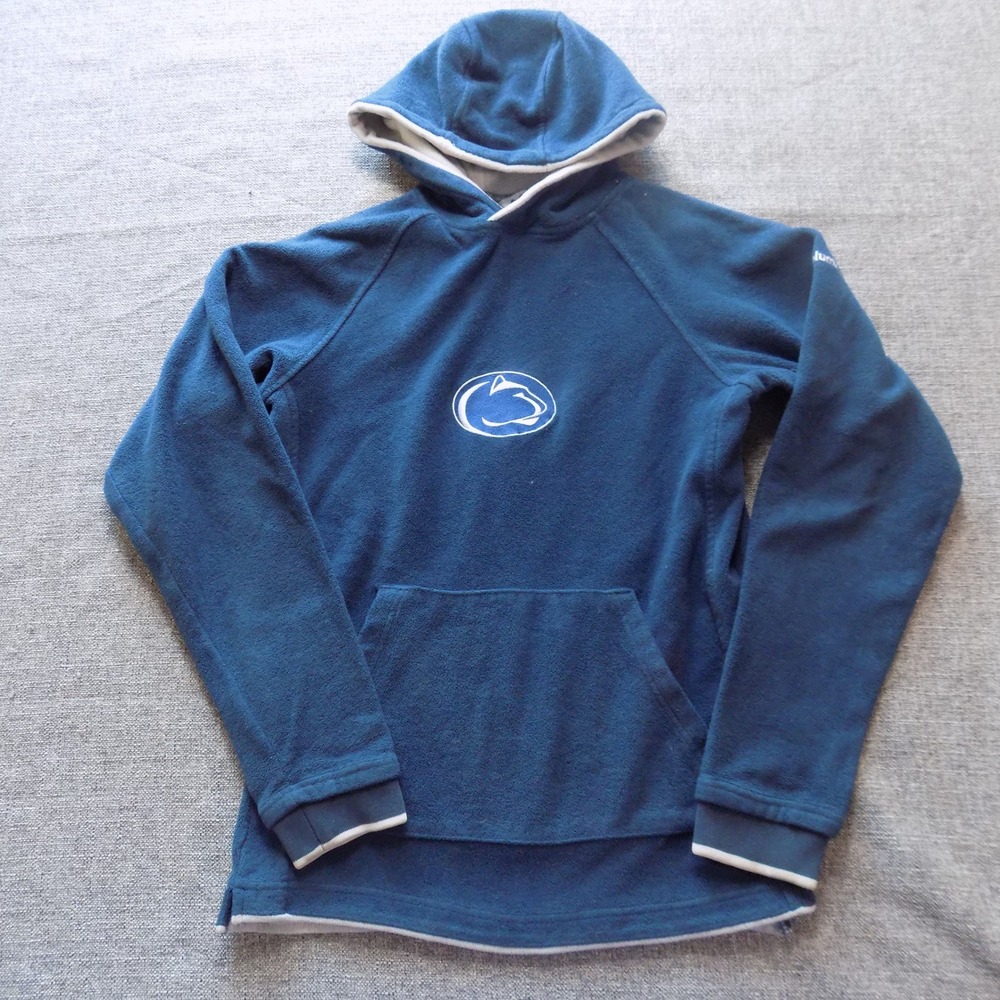 Columbia Hoodie Youth 18/20 Blue Good Penn State Nittany Lions Fleece Pullover